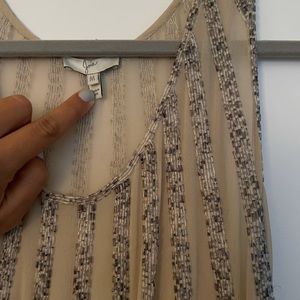 Joie hand beaded cream top